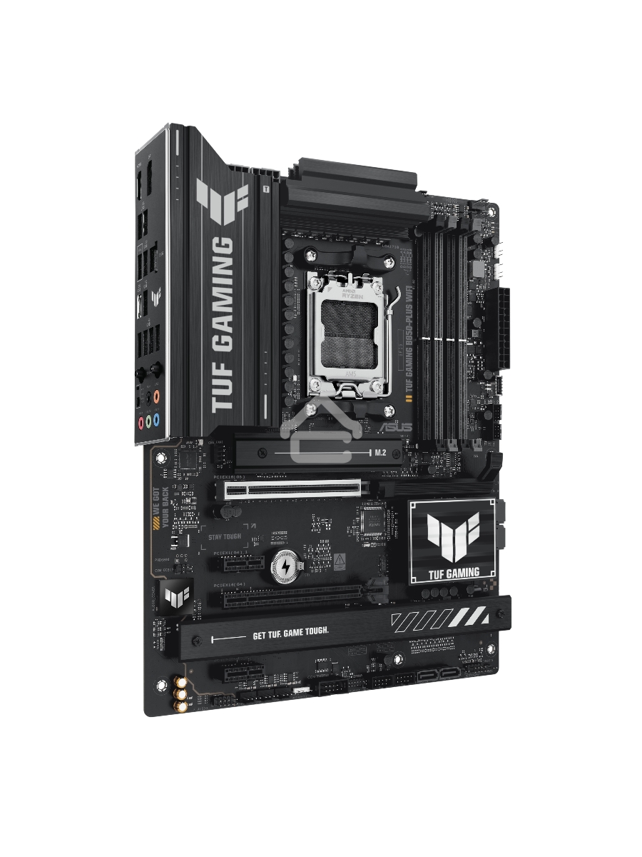 Материнская плата ASUS TUF GAMING B850-PLUS WIFI, Socket AM5, AMD B850, 4xDDR5, 4xSATA, 3xM.2, 1xPCIe 5.0 x16, 1xPCIe 4.0 x16, 2xPCIe 4.0 x1, 1xHDMI, 1xDP, 1x 2.5Gb LAN, Wi-Fi 7, 3xUSB-A 10Gbps, 4xUSB-A 5Gbps, 1xUSB-C 20Gbps, 2xUSB-A 2.0, 5x3.5 мм, 7.1, A
