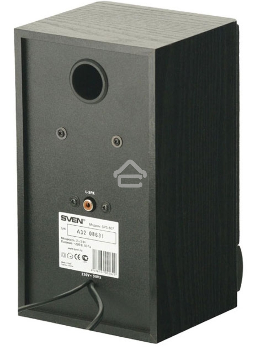 Колонки Sven SPS-607 2.0 черный 6Вт