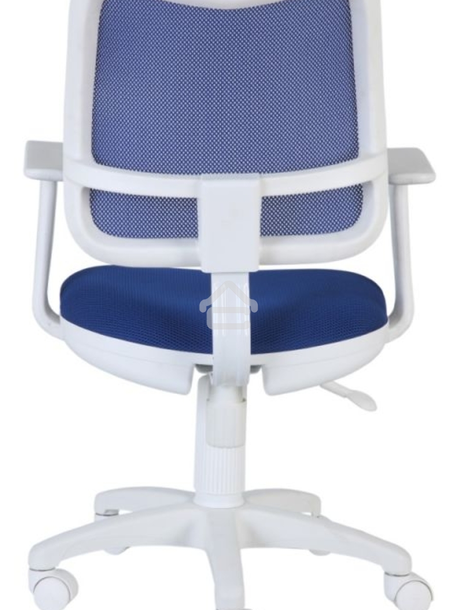 Кресло компьютерное Бюрократ CH-W797/BL/TW-10 TW-10 синий, спинка сетка, сиденье синий, колеса белый/синий, пластик белый