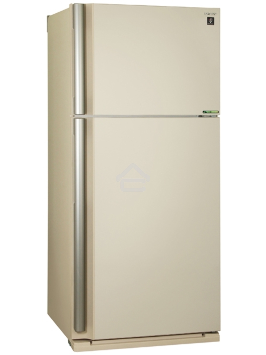 Холодильник Sharp SJ-XE55PMBE бежевый двухкамерный 388/148 л морозилка сверху