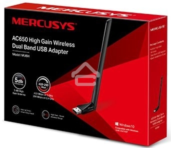 Двухдиапазонный Wi-Fi USB адаптер Mercusys MU6H AC650 высокого усиления