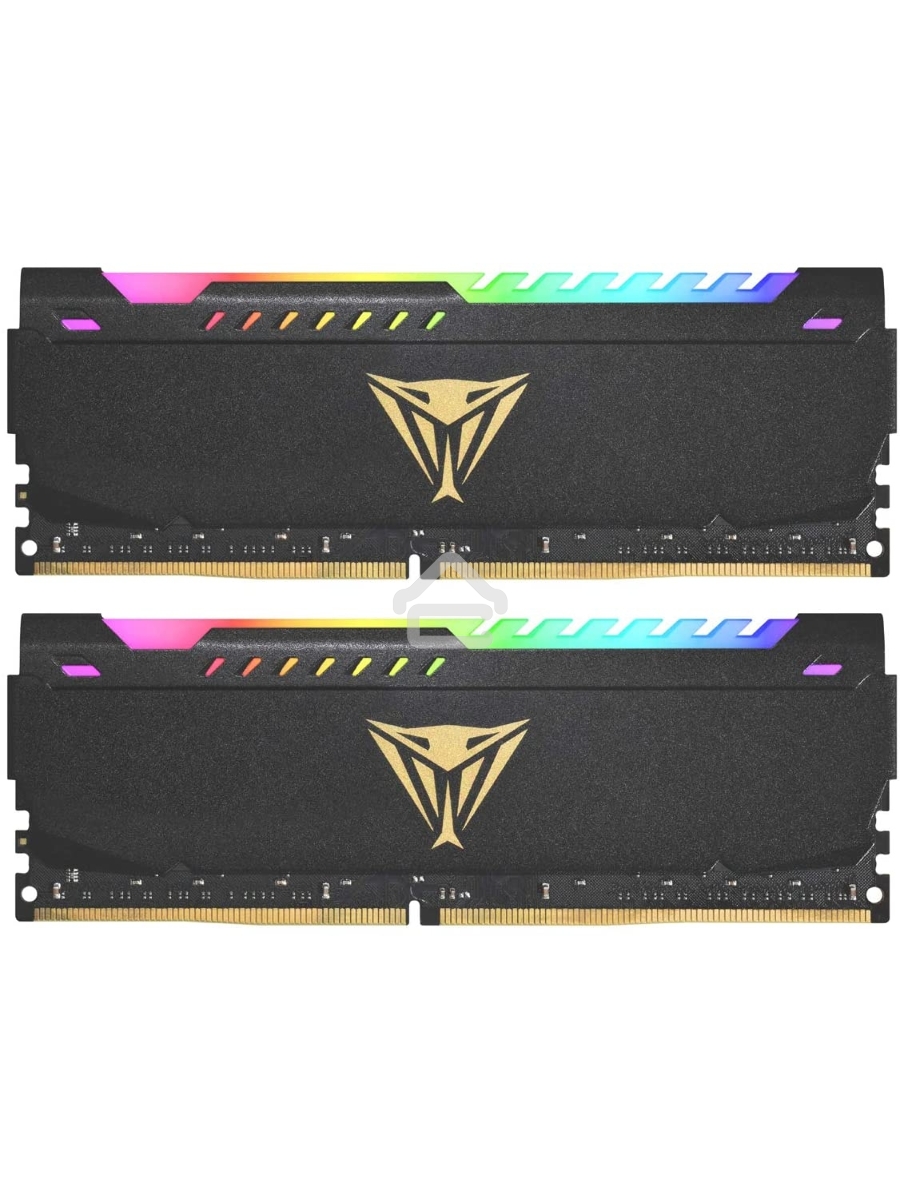Оперативная память Patriot Viper Steel, DDR4, 16GB (2x8GB), 3600MHz, CL20, DIMM, с радиатором, RGB, черный