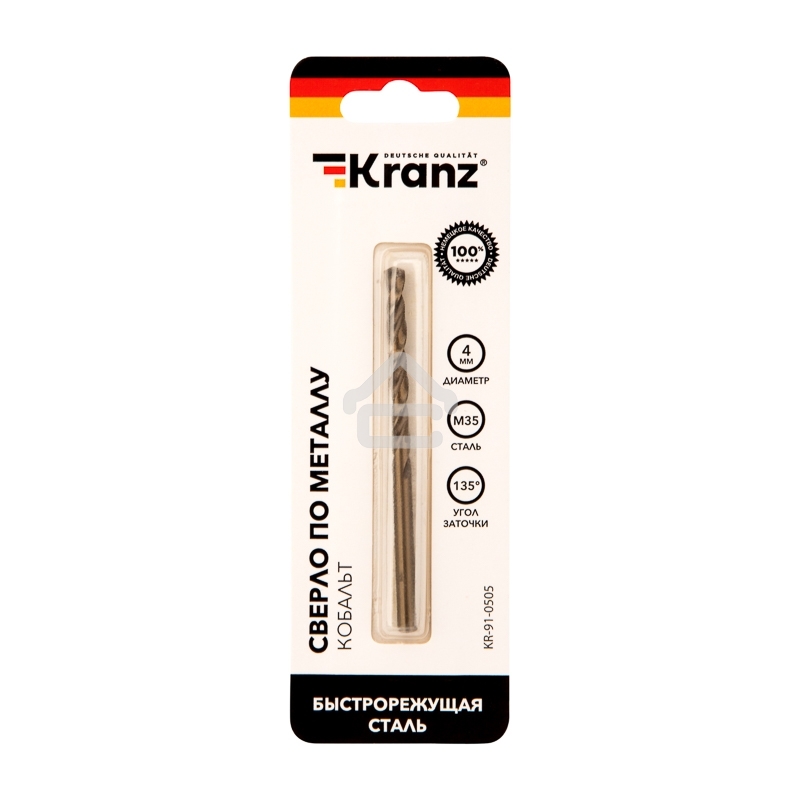 Сверло по металлу Kranz 4х75х43 мм 