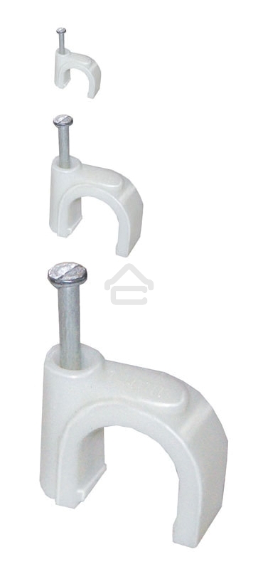 Скоба креп. прям. 6 мм с гвозд. (уп. 100 шт) ИЭК USK21-06-100