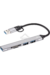 USB концентратор TypeC+adapter-->USB3.0+2USB2,0+SD+TF, VCOM