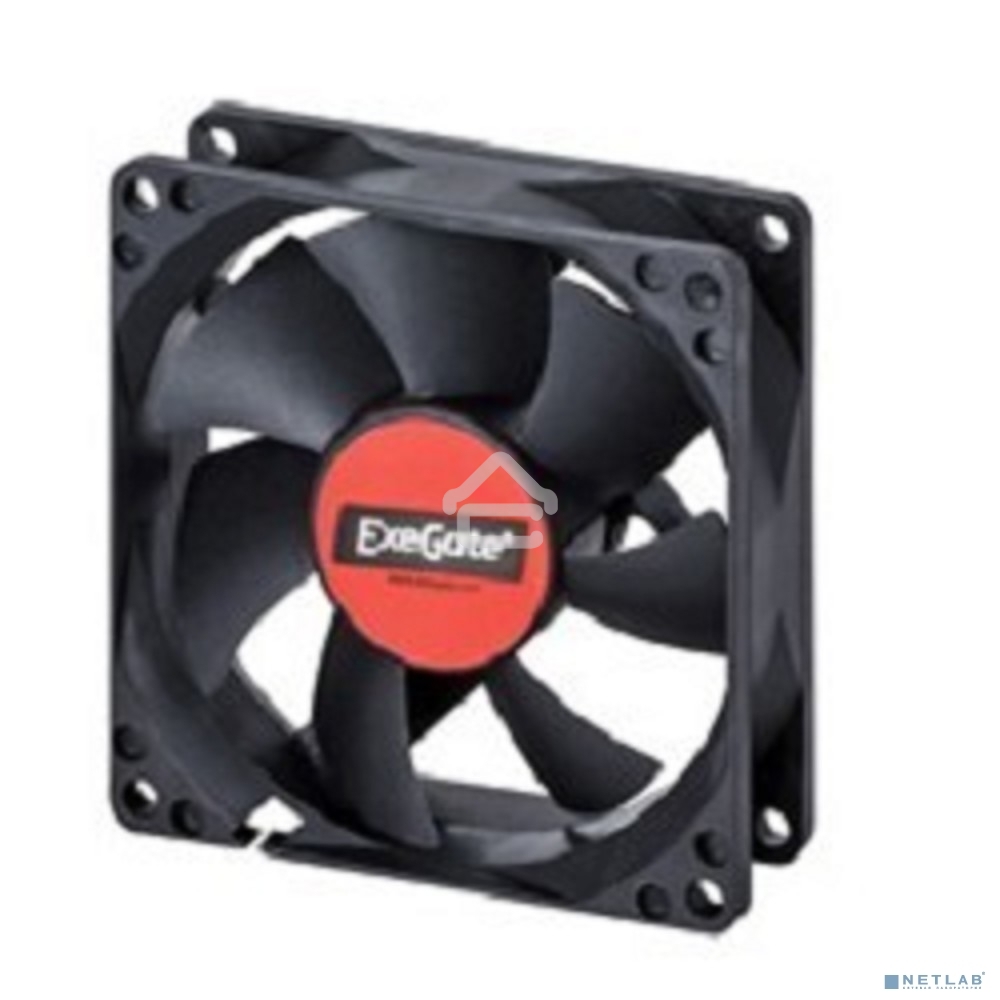 Вентилятор для корпуса ExeGate ExtraSilent ES08015B3P черный, 80 мм, 1700 об/мин, 17 дБ, 3 pin