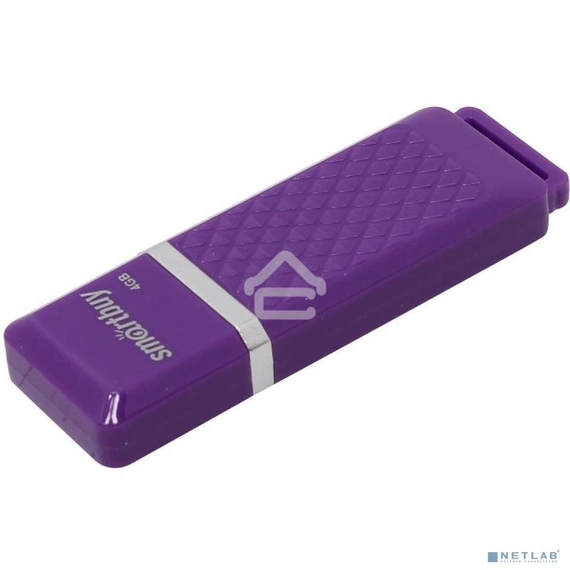 Флешка USB Smartbuy 4 Gb USB <USB 2.0> Smartbuy Quartz series фиолетовый (SB4 GbQZ-V)