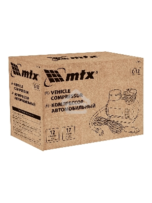 Компрессор автомобильный С-12, 12 В, 17 атм., 12 л/мин MTX