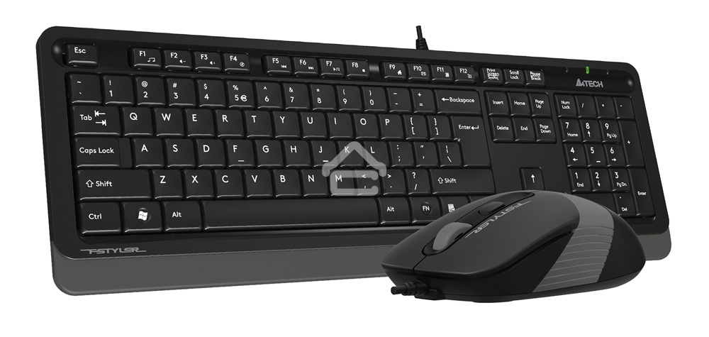 Клавиатура + мышь A4 Fstyler F1010 клав:черный/серый мышь:черный/серый USB Multimedia