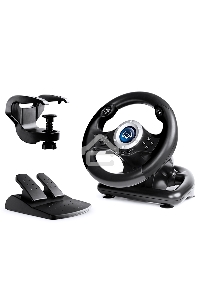 Руль SVEN GC-W500 (педали, вибро, скоба, лепестки, D-pad, 10 кл, резин. вставки, PC/Xinput)