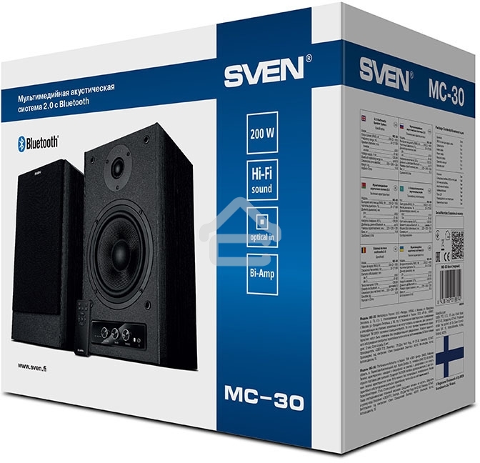 Колонки SVEN АС MC-30, черный (200 Вт, Bluetooth, пульт, Optical)