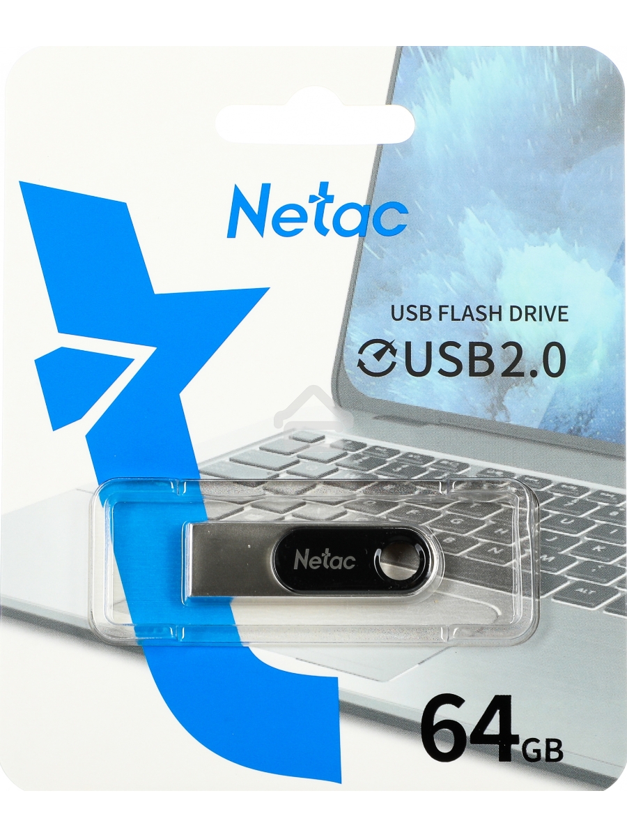 Флеш диск Netac U278 64Gb <NT03U278N-064G-20PN>, USB2.0, металлическая матовая