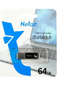 Флеш диск Netac U278 64Gb <NT03U278N-064G-20PN>, USB2.0, металлическая матовая