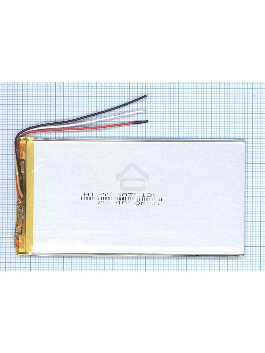 Аккумулятор Li-Pol (батарея) 3*75*135мм 3pin 3.7V/4000mAh