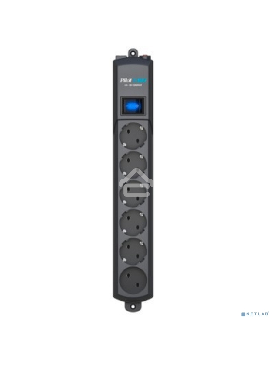 Сетевой фильтр Surge protector Pilot S Max (5 euros + 1GP), 15A/3.5kVA, automatic, 3 m, graphite