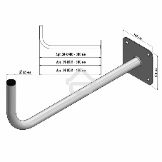 Кронштейн эфирный Rexant 45 см Г-образный