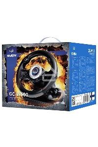 Руль SVEN GC-W500 (педали, вибро, скоба, лепестки, D-pad, 10 кл, резин. вставки, PC/Xinput)