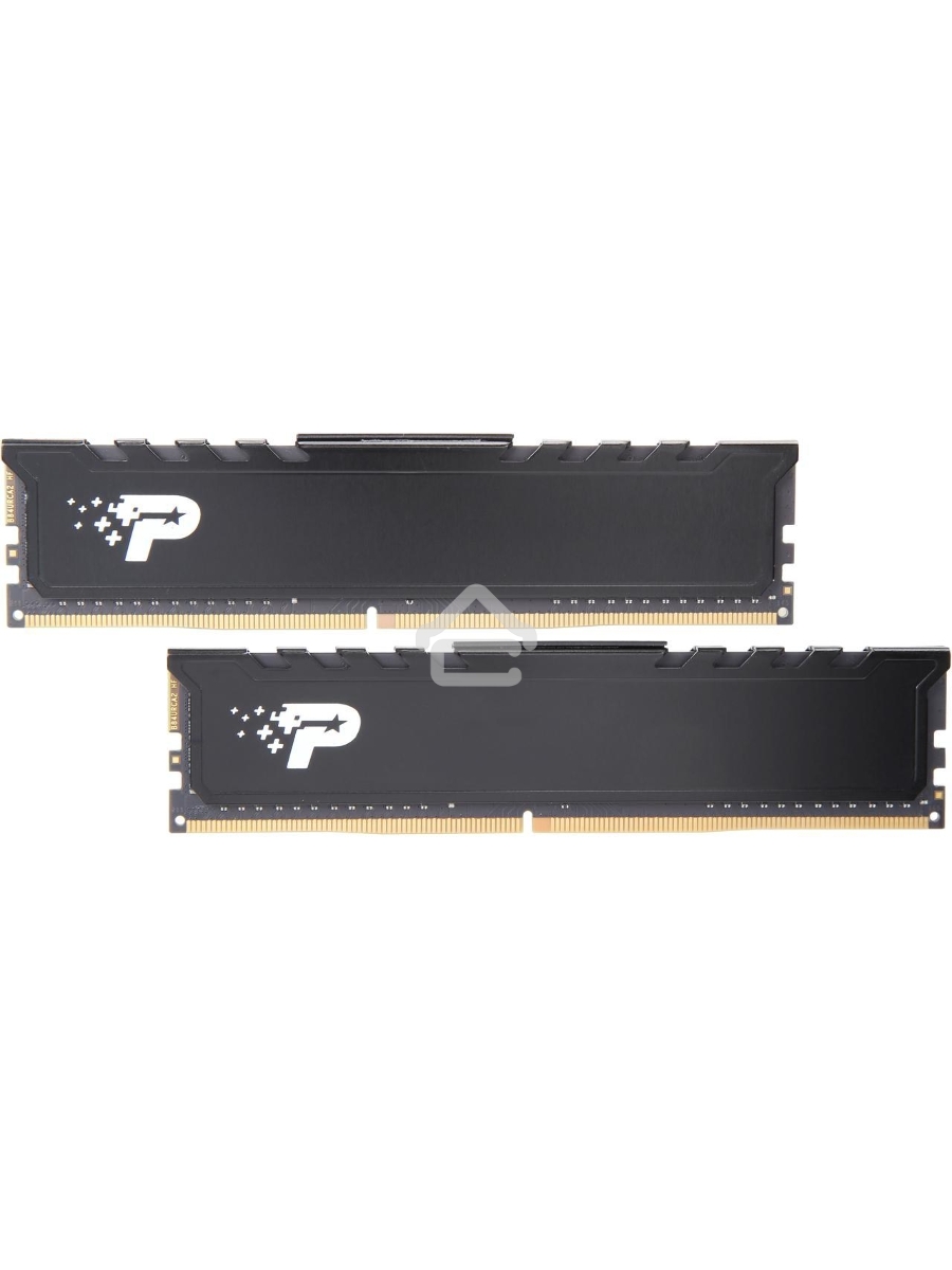 Оперативная память Patriot Signature, DDR4, 16GB (2x8 GB), 3200 MHz, CL22, DIMM, радиатор, чёрный