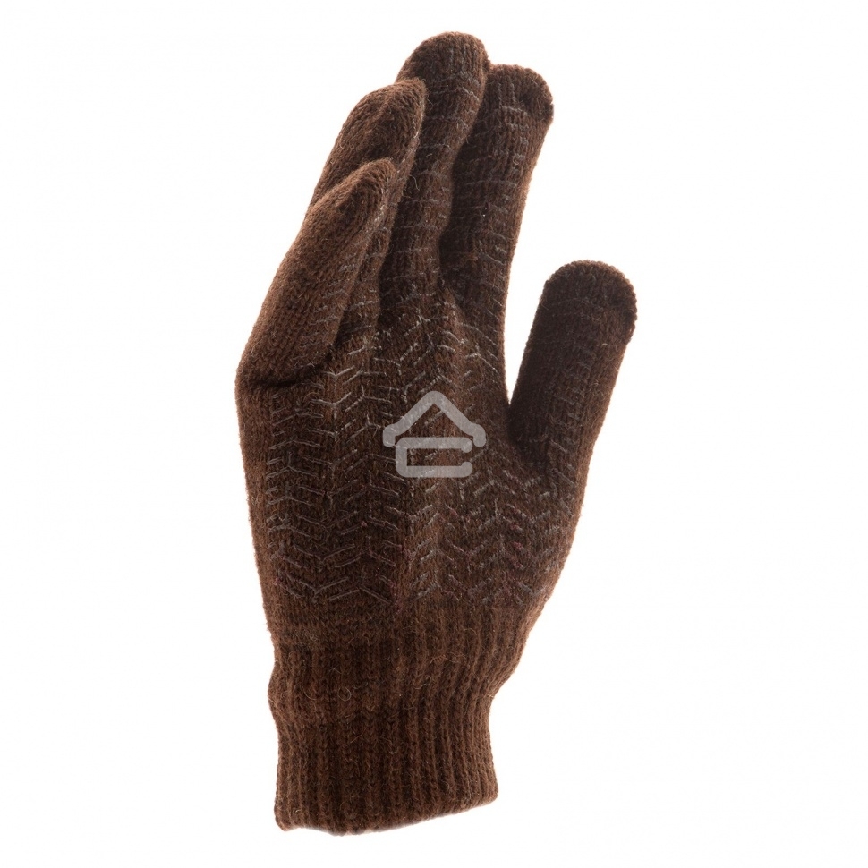 Перчатки трикотажные Сибртех двойные, верблюжья и овечья шерсть, ПВХ покрытие