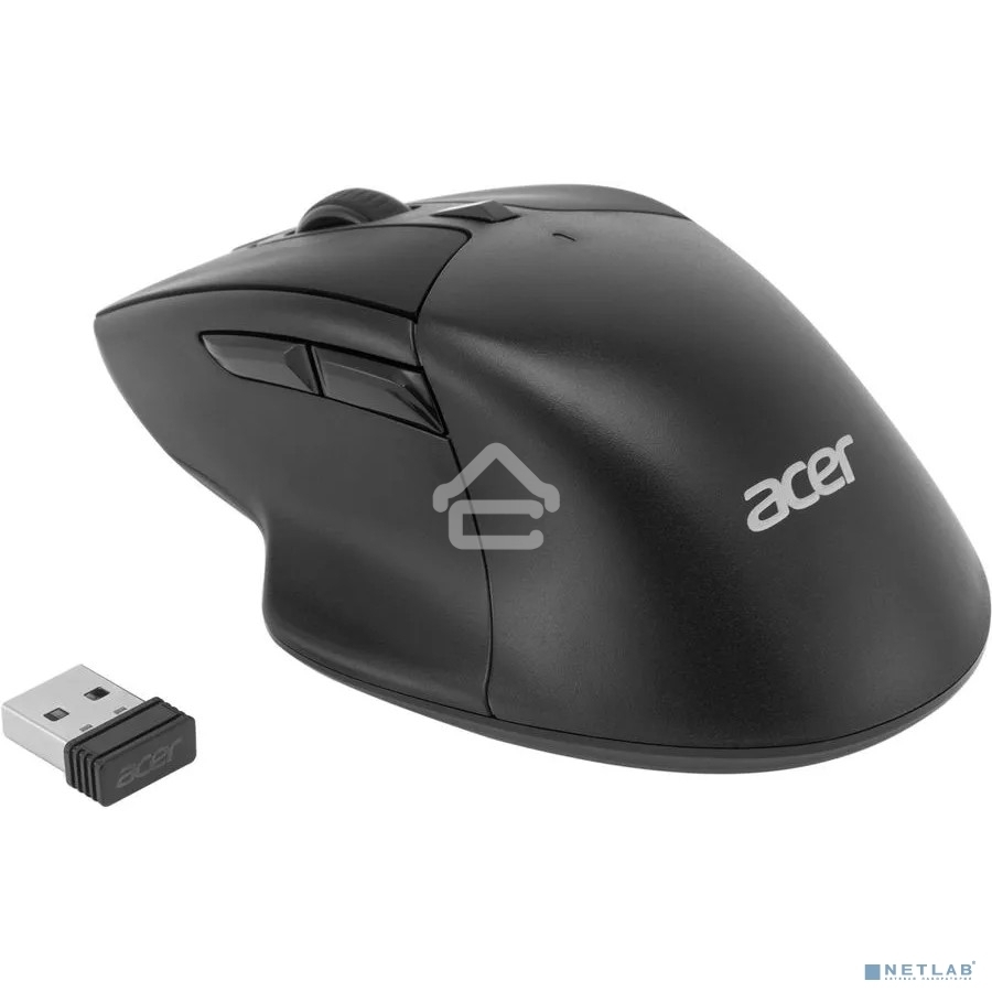 Мышь беспроводная Acer OMR150 черный, 1600 dpi, радиоканал, USB, кнопки - 6