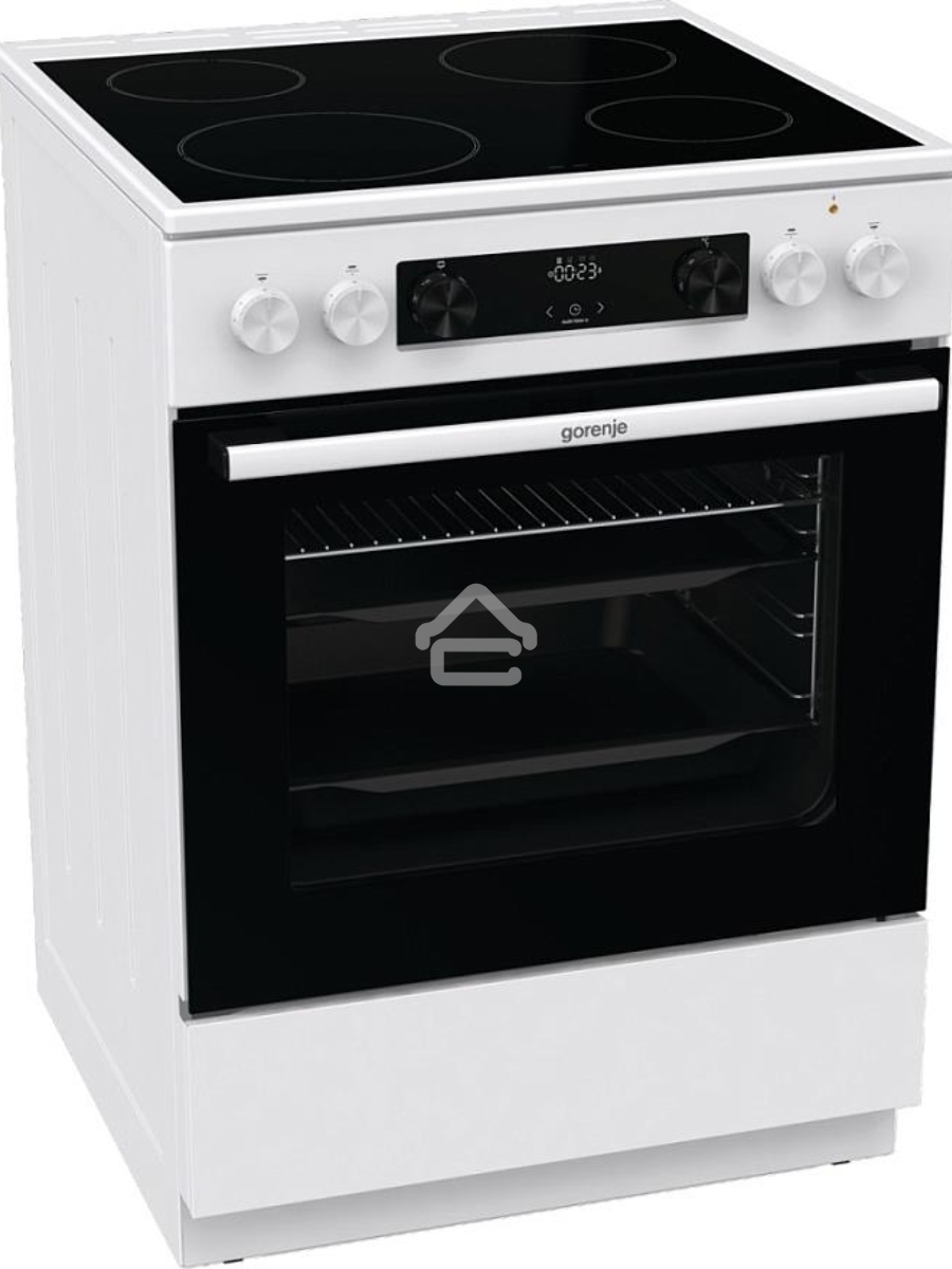 Плита электрическая Gorenje GEC6C40WD белый, конфорок 4 электрических, духовка 71 л, 60 см x 85 см x 60 см