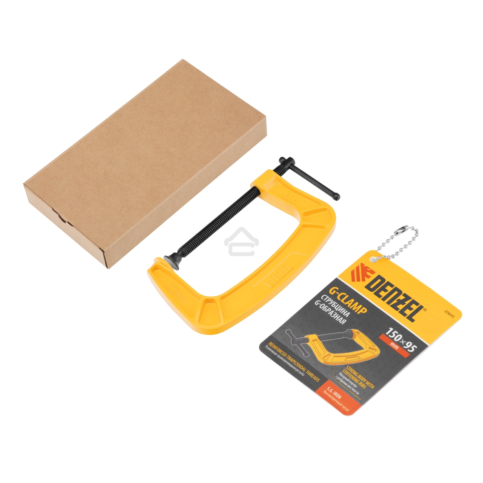 Струбцина Denzel G-образная, усиленная, 150 мм