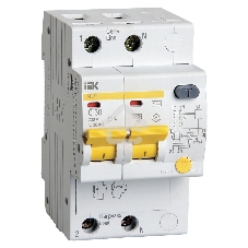 Выключатель автоматический дифференциального тока 2п C 32А 30мА тип AC 4.5кА АД-12 ИЭК MAD10-2-032-C-030