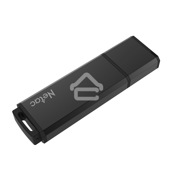 Флешка USB R/W R/W Netac U351 64Gb <NT03U351N-064G-20BK>, USB2.0, с колпачком, металлическая чёрная