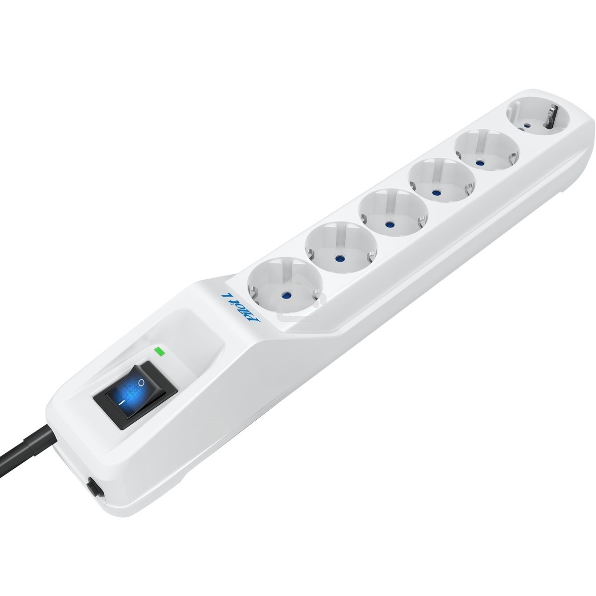 Сетевой фильтр Pilot L GP 6 розеток (5 евро + 1GP) 10 м/Surge protector Pilot L GP 6 outlets (5 EUR + 1GP) 10 m белый