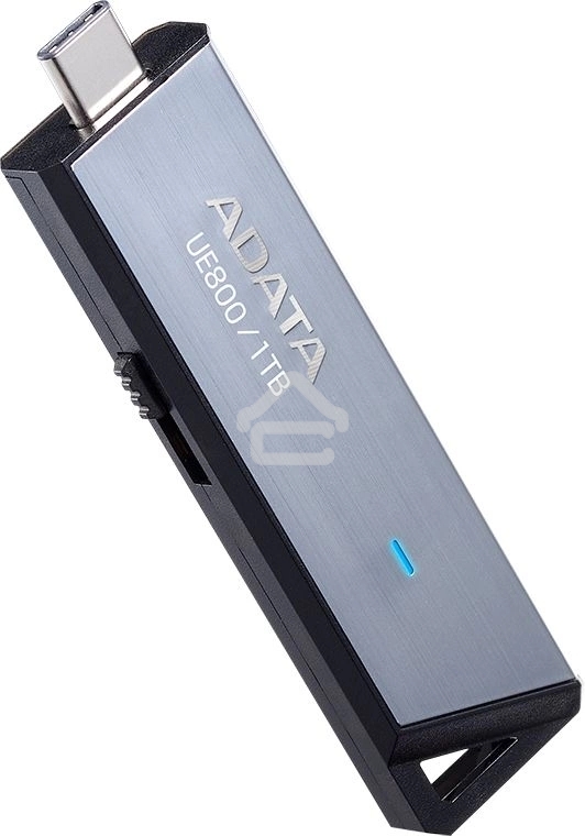 Флешка USB ADATA Elite UE800 (AELI-UE800-1T-CSG), 1Tb, Type-C USB 3.2, R/W 1000/1000, серебристый