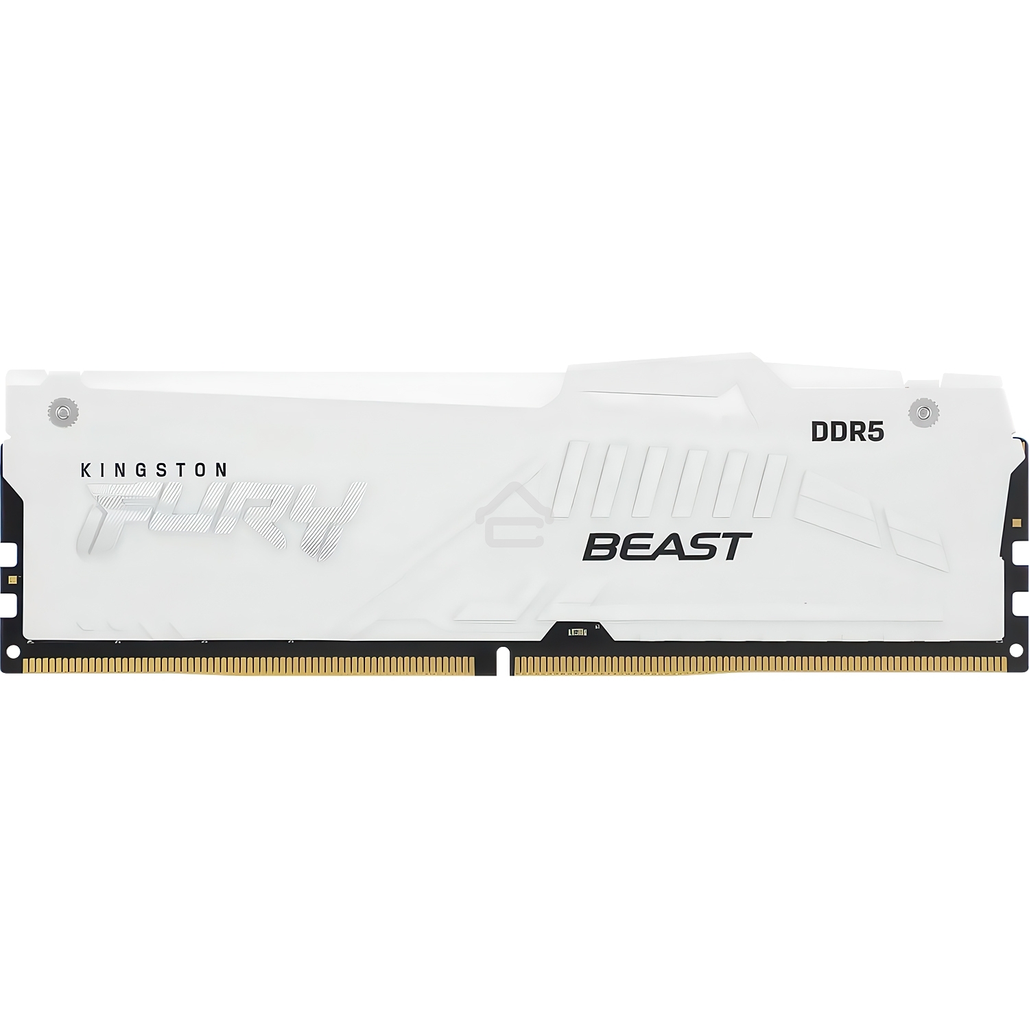 Оперативная память Kingston Fury Beast, DDR5, 64GB (2x32GB), 6000MHz, CL30, DIMM, с радиатором, RGB, белый