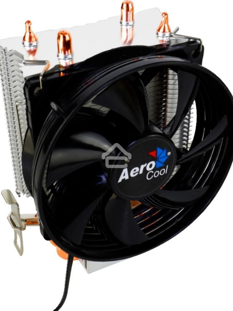 Кулер для процессора AeroCool / Formula Verkho 2 серебристый, 90 мм, алюминий/медь, 2000 об/мин, 25 дБ, 4 pin, 110 Вт, 125 мм