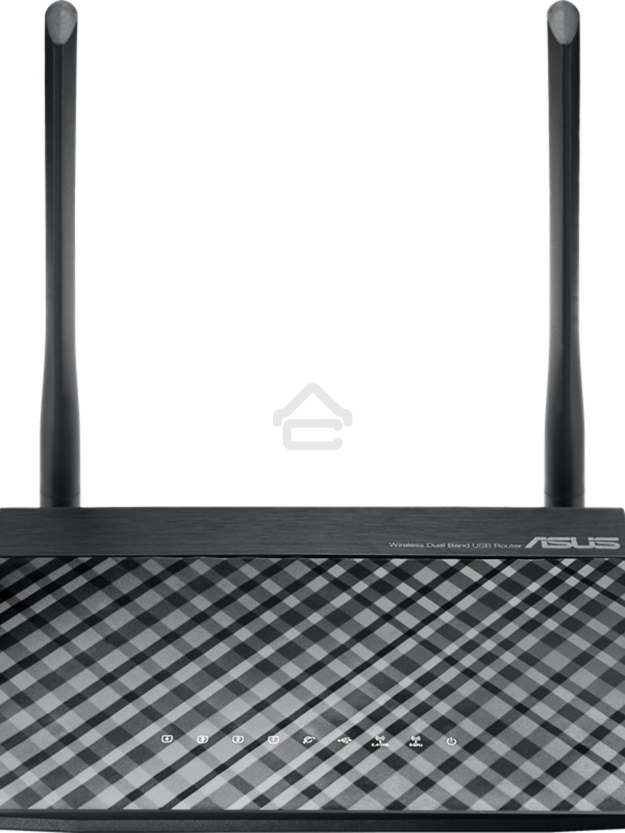 Маршрутизатор беспроводной Asus RT-AC1200 10/100BASE-TX черный (Dual Band)