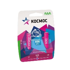 Аккумулятор R03 Ni-MH 600мА.ч Космос KOCR03NIMH(600MAH)