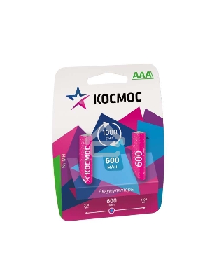 Аккумулятор R03 Ni-MH 600мА.ч Космос KOCR03NIMH(600MAH)