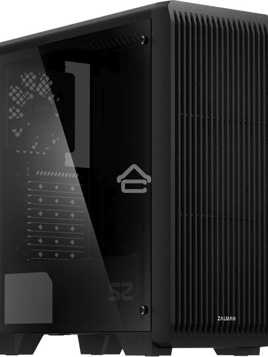 Компьютерный корпус MidiTower Zalman S2 TG TEMPERED GLASS WINDOW black (ATX, mATX, Mini-ITX, USB2.0 x2, USB3.0x1, без БП) (S2 TG)