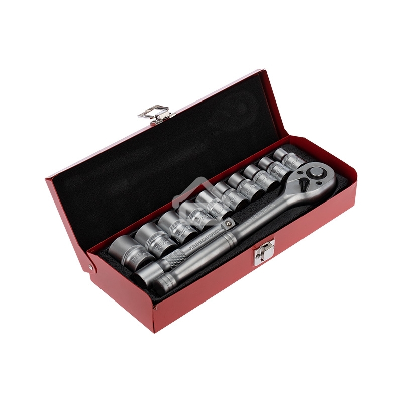 Набор торцевых головок Rexant 1/2, головки 10-24 мм, с трещоточным ключом, 12 предметов