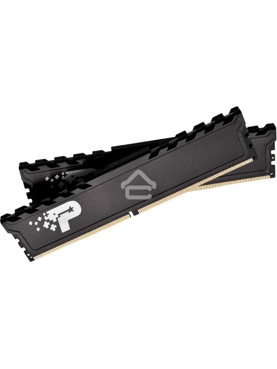 Оперативная память Patriot Signature, DDR4, 16GB (2x8 GB), 3200 MHz, CL22, DIMM, радиатор, чёрный