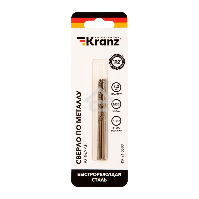 Сверло по металлу Kranz 3,2х65х36 мм 
