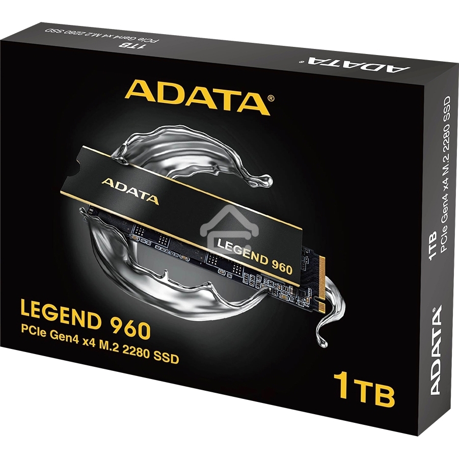 Накопитель SSD ADATA LEGEND 960, 1Tb, PCIe 4.0 x4, M.2 2280, NVMe, R/W 7400/6000, с радиатором