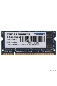Оперативная память Patriot, DDR2, 2GB (1x2 GB), 800 MHz, CL6, SO-DIMM