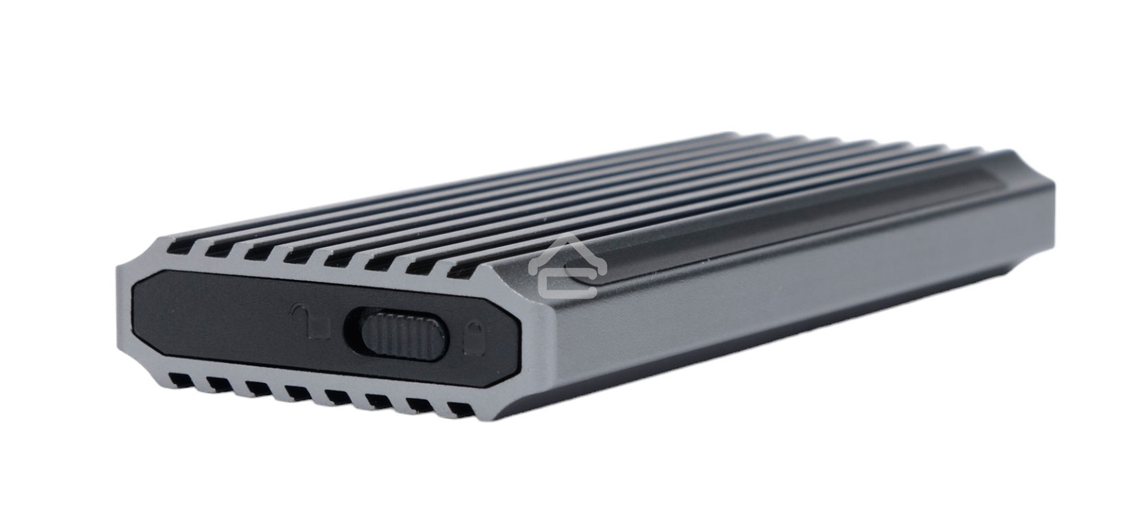 Внешний корпус Gembird EEM2-SATA-3 USB 3.1 для M2 SATA порт Type-С, RGb подсветка, металл, серебристый