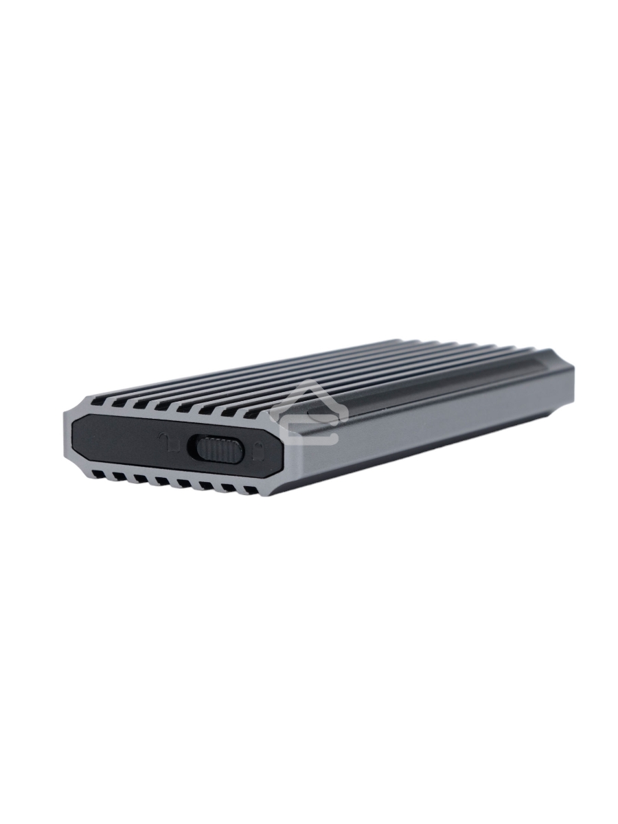 Внешний корпус Gembird EEM2-SATA-3 USB 3.1 для M2 SATA порт Type-С, RGB подсветка, металл, серебристый