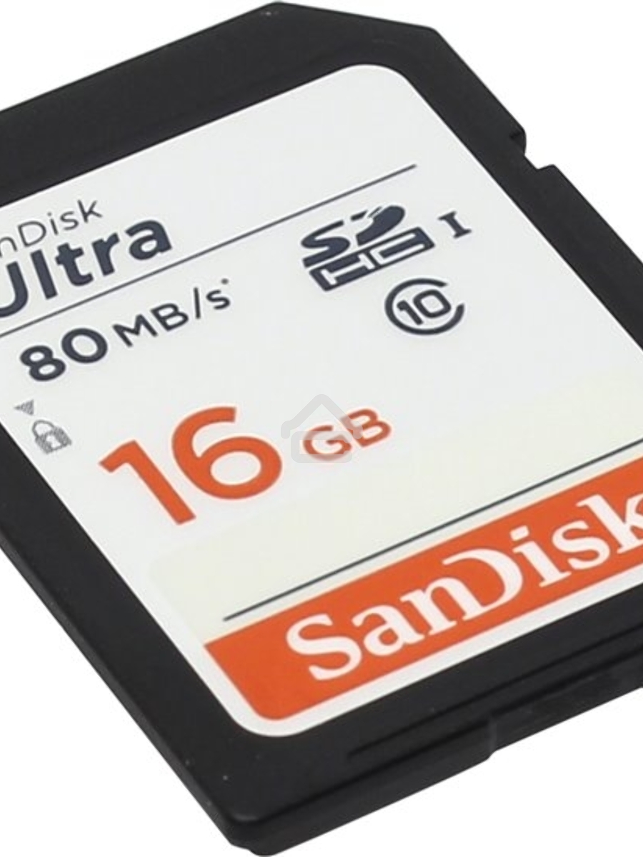 Флеш карта SDHC 16Gb Class10 Sandisk SDSDUNC-016G-GN6IN Ultra 80