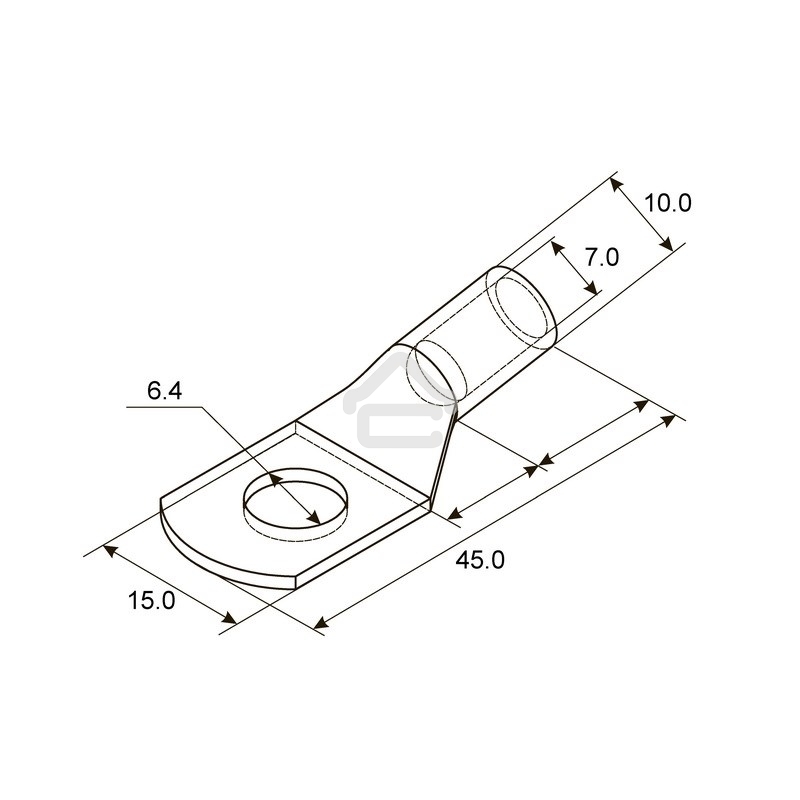 Наконечник ТМЛ 25–6–8 (25 мм² - Ø 6 мм) ГОСТ 7386-80 (в упак. 5 шт.) Rexant