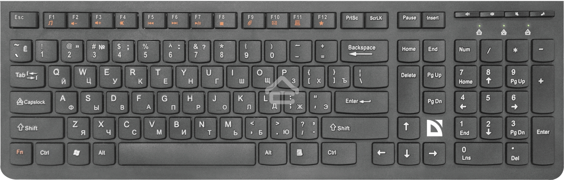 Клавиатура беспроводная Defender ULTRAMATE SM-535 RU USB, радиоканал, черный