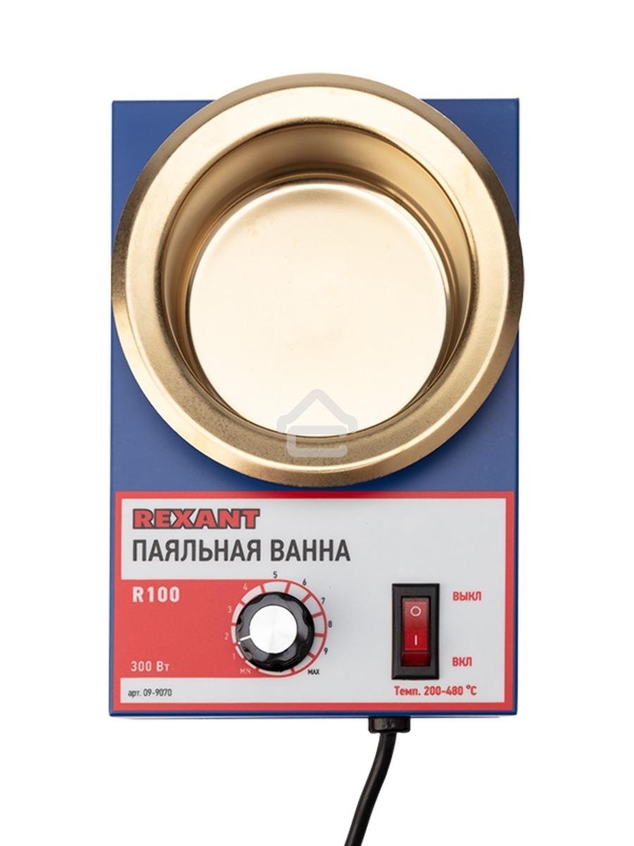 Паяльная ванна Rexant, модель R100, 300 Вт, ø 100 мм, 200-480 °C