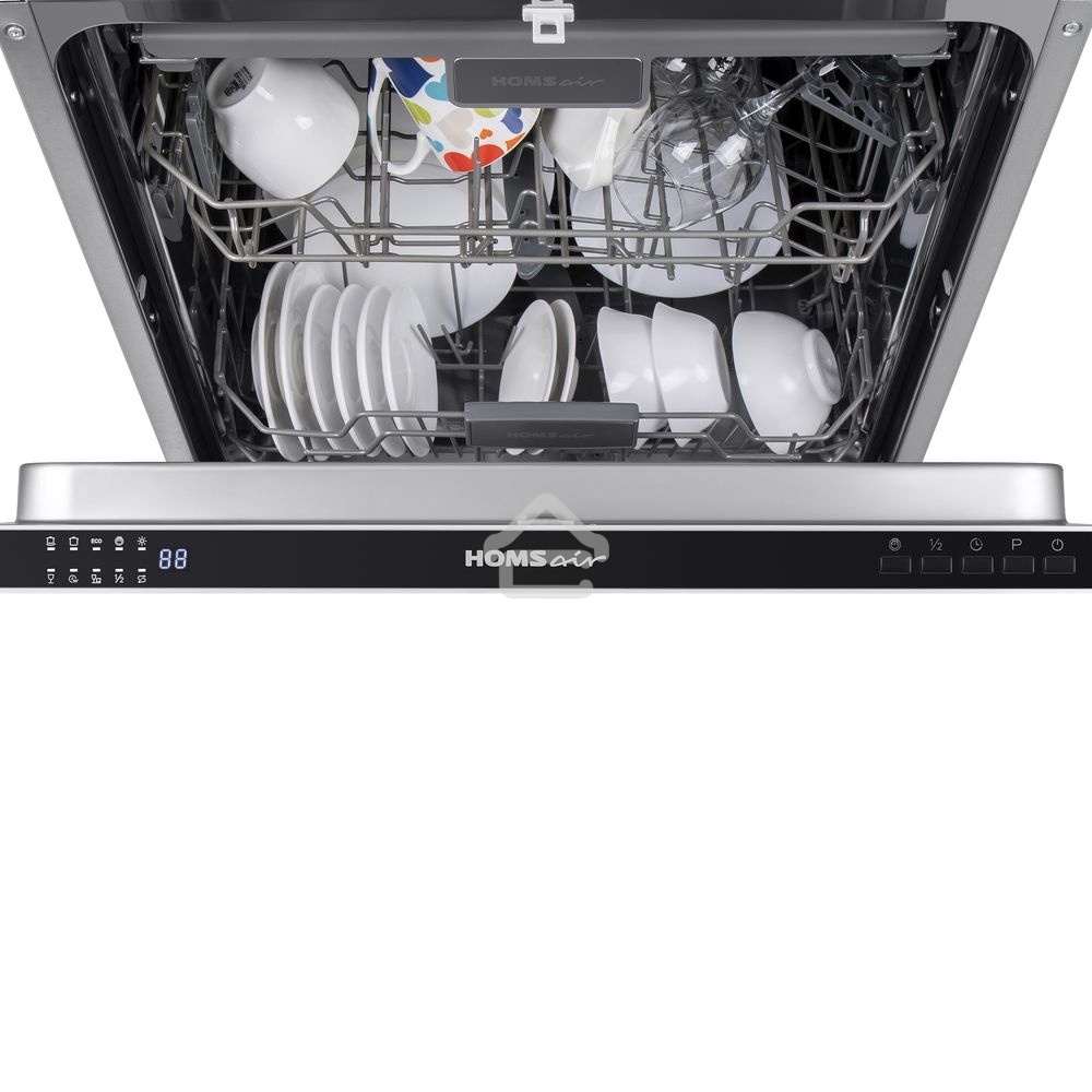 Встраиваемая посудомоечная машина HOMSair DW67M, черный, 59.8 см, 14 компл., 47 дБ, класс A++