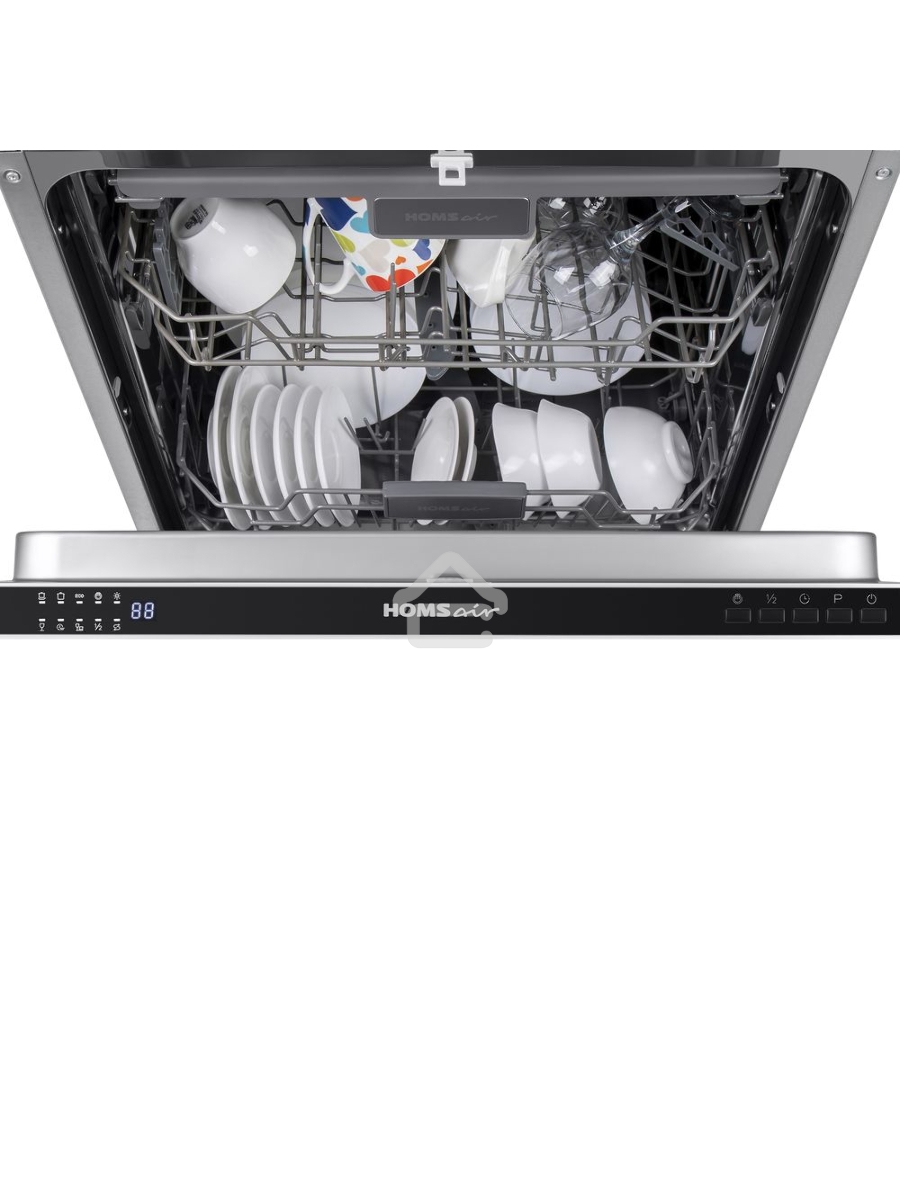 Встраиваемая посудомоечная машина HOMSair DW67M, черный, 59.8 см, 14 компл., 47 дБ, класс A++