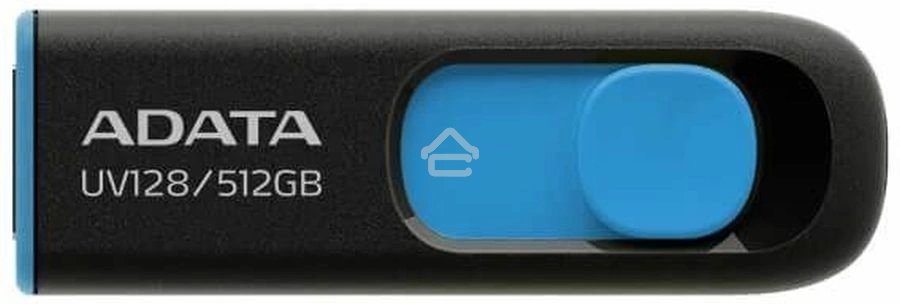 Флешка USB ADATA UV128 (AUV128-512G-RBE), 512Gb, USB 3.2 Gen1, R/W 100/30, черный/синий